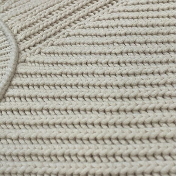 ~ J.Crew Med Cable Knit Sweater Womens Chunky Ribbed Thick Cotton Blend Crewneck - Picture 4 of 13